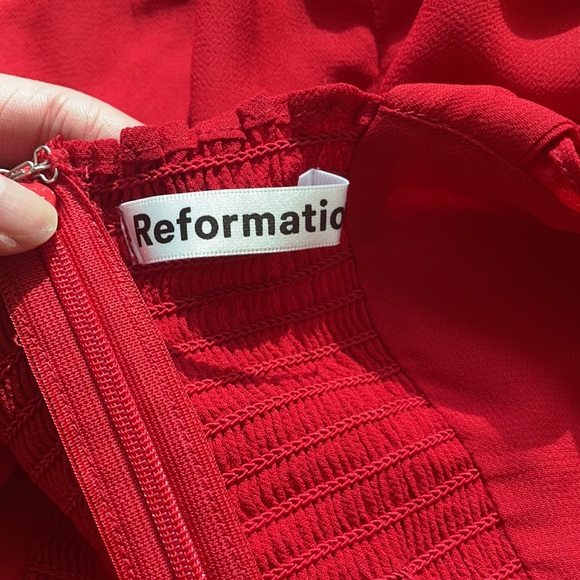 NWOT Reformation Christine Dress in Red - Picture 7 of 8